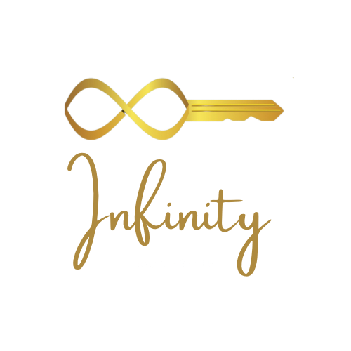 Infinity Real Estate — gold infinity key logo